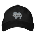 Silhouette Keeshond Embroidered Hat embroidered hats