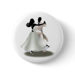 Silhouette of a Dancing Couple Buttons