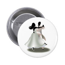 Silhouette of a Dancing Couple Buttons