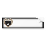 Silhouette of Couple Kissing (Camoflauge) bumper stickers