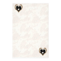 Silhouette of Couple Kissing (Camoflauge) Stationery Design