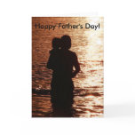 Silhouette of Father and Child Greeting Cards