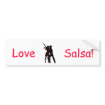Silhouette of Salsa Dancers bumper stickers