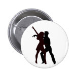 Silhouette of Salsa Dancers Pins