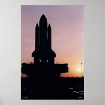 Silhouette of Space Shuttle STS-83 Posters