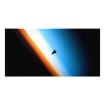 Silhouette of the Space Shuttle Endeavour Photo Card