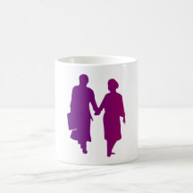 Silhouette Paar couple Kaffeehaferl