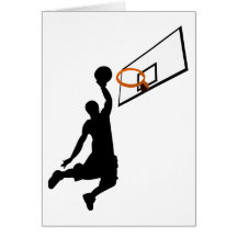 Silhouette Slam Dunk Greeting Cards