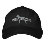 Silhouette Smooth Collie Embroidered Hat embroidered hats