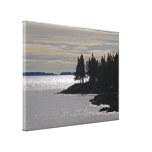 Silhouetted Maine Coast Stretched Canvas Prints