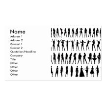 Silhouettes 4.ai, Name, Address 1, Address 2, C... Business Card Templates