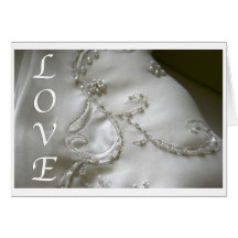 Silk and Pearls Wedding Card