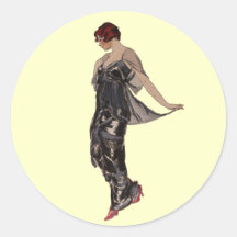 Silk Evening dress 1914 Sticker