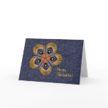 Silk Moth Wing Star Hanukkah Card