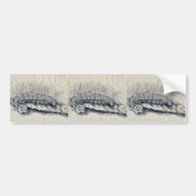 Silk worm Ukiyo-e. Bumper Stickers