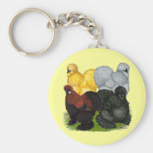 Silkies:  Assorted Roosters Key Chains