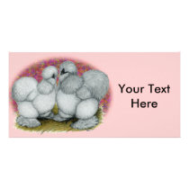 Silkies:  Self Blue2 Photo Greeting Card