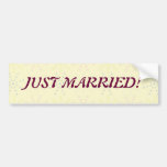 Silktones Cream Wedding Bumper Sticker