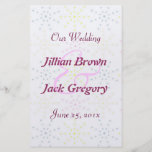 Silktones Dotty White Wedding Program Flyer