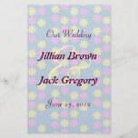 Silktones Millefiori Wedding Program Flyer