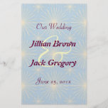 Silktones Sunstar Wedding Program Flyer Design