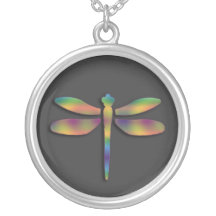 Silky Colours Dragonfly Pendant Necklace
