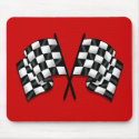 Silky looking Motorsport chequered flag gear mousepads
