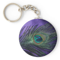 Silky Purple Peacock Feather