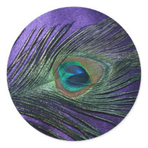 Silky Purple Peacock Feather