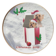 Silky Terrier Delightful Dated Christmas Plate
