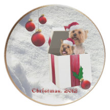Silky Terrier Delightful Dated Christmas Plate #2