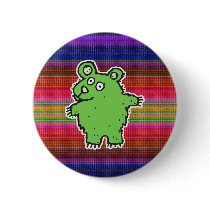 sill ygreen cartoon bear pinback buttons
