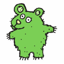 sill ygreen cartoon bear photo cutout