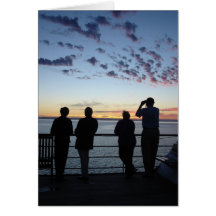 Sillhouettes at Sunset Greeting Card