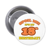 Silly 18th Birthday Present Pinback Buttons