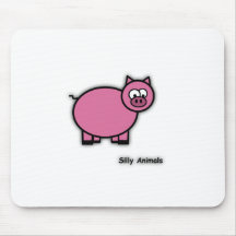 Silly Animals Mouse Pad: Pig