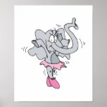 silly ballerina elephant posters
