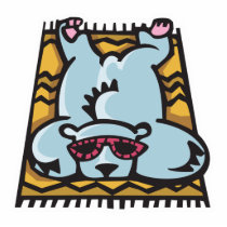 silly beach polar bear photo cutout