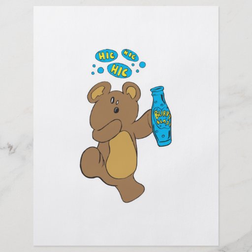 silly bear with hiccups flyers