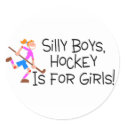Silly Boys Hockey Is For Girls stickers