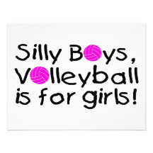 Silly Boys Volleyball Is For Girls Personalised Announcements