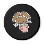 silly bunny rabbit eating popcorn magnets