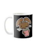 silly bunny rabbit eating popcorn coffee mug