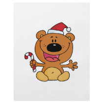 silly candy cane santa christmas bear personalized flyer