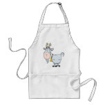 silly cartoon billy goat aprons