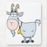 silly cartoon billy goat mousemats