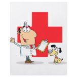 Silly Cartoon Vet Veterinarian Personalized Flyer
