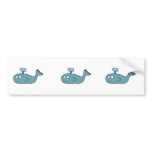 silly cartoon whale bumper stickers