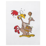 silly chicken holding bucket of chicken drumsticks flyers
