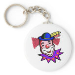 silly clown head keychains